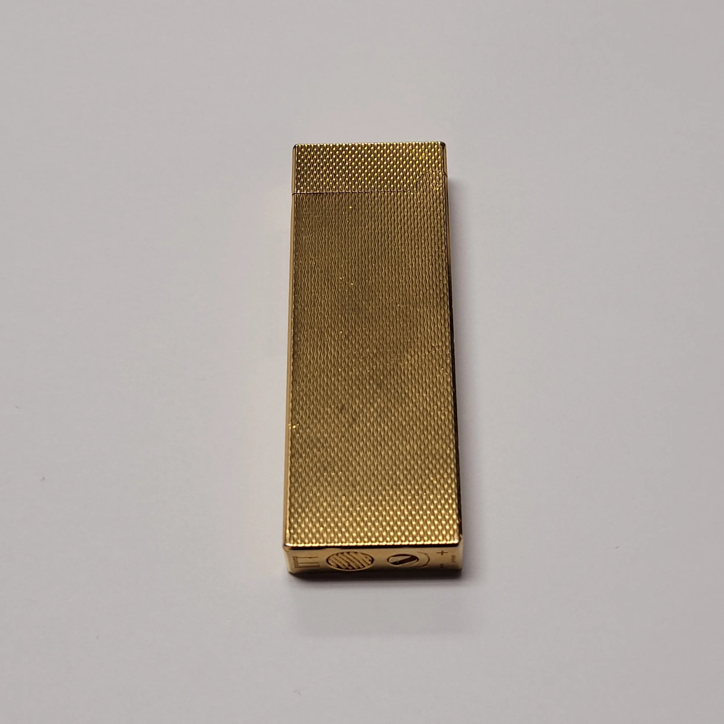 その他 Dunhill Lighter Dunhill Lighter- Unique- Silver Lines with Cigar Burner